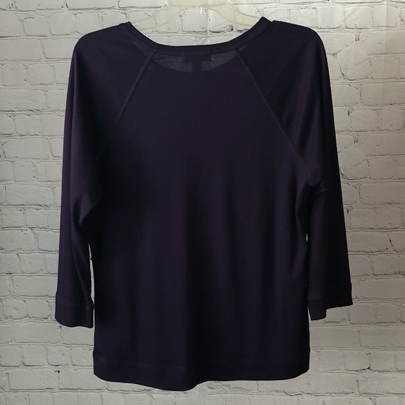 Women's Lauren Ralph Lauren purple 100 percent cotton shirt with button detail. - Picture 5 of 11